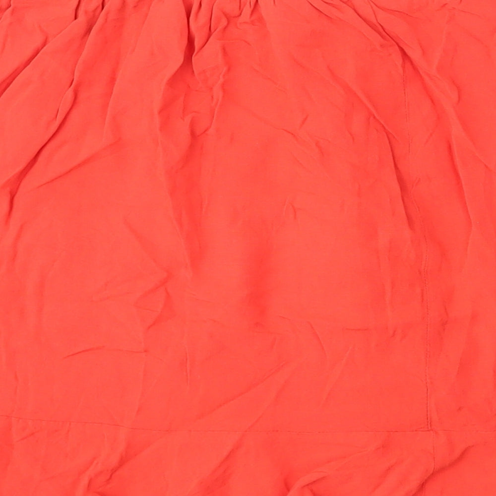 New Look Womens Red  Viscose A-Line Skirt Size 10