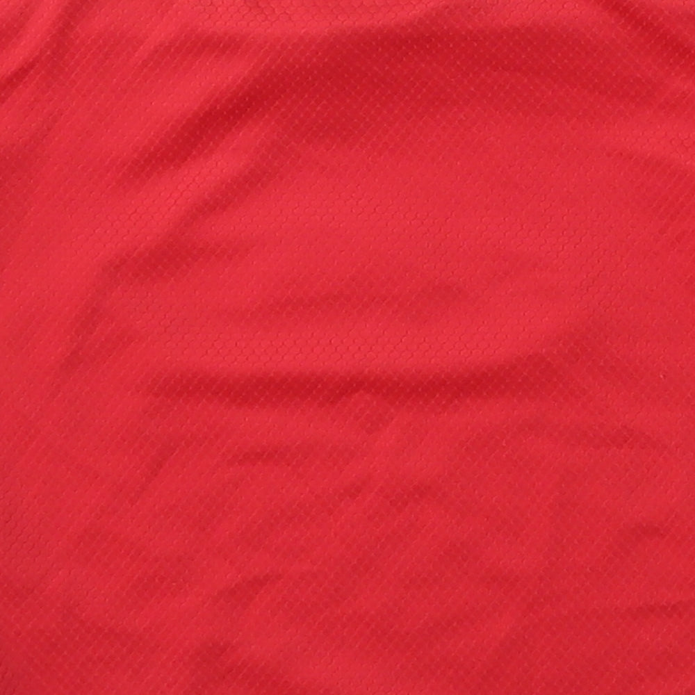 adidas Boys Red  Polyester Basic T-Shirt Size 12-18 Months Round Neck  - Manchester United