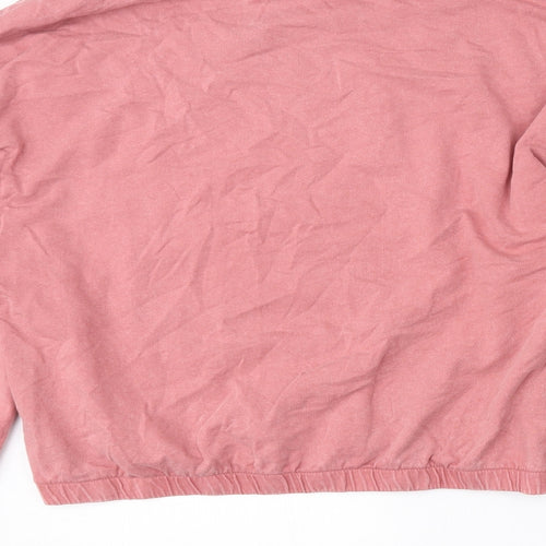 JDY Womens Pink  Cotton Pullover Sweatshirt Size S