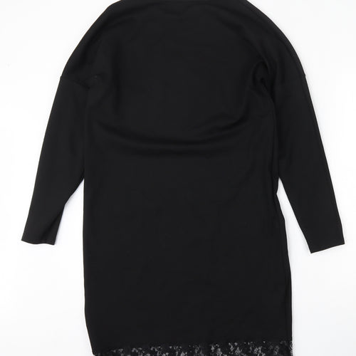 New Look Womens Black  Viscose Pencil Dress  Size 12  Round Neck