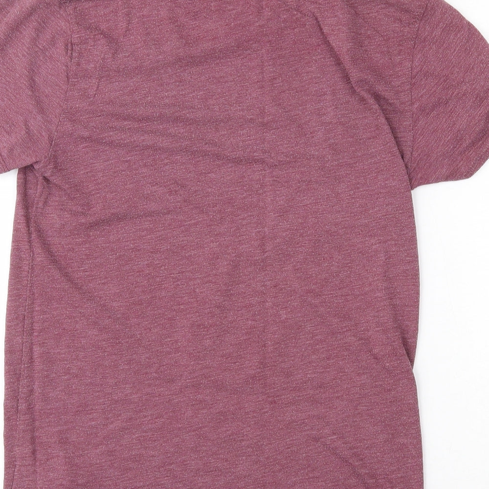 F&F Mens Red  Polyester  T-Shirt Size XS Round Neck