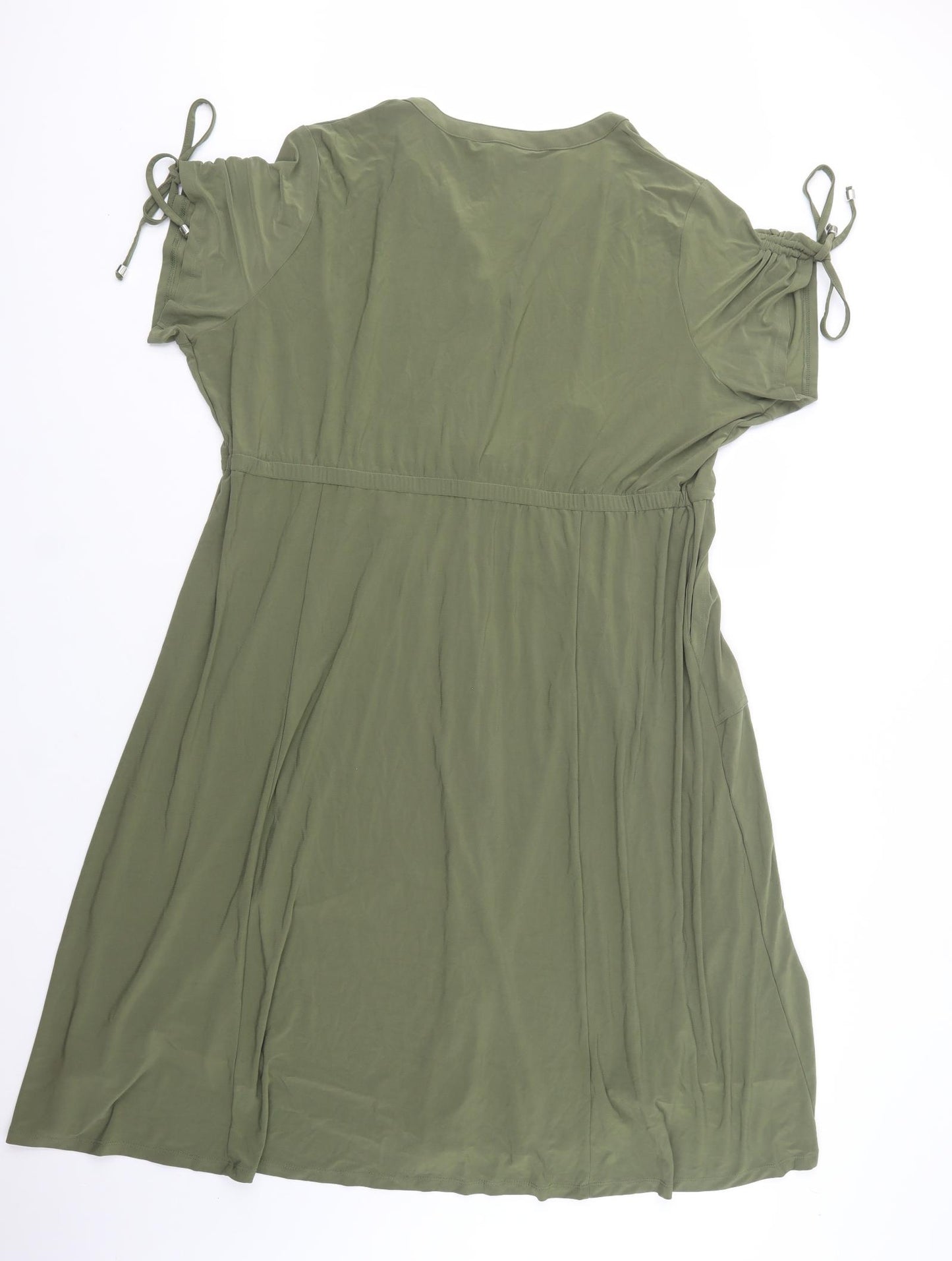 Together Womens Green  Polyester Shirt Dress  Size 24  V-Neck Button