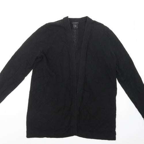Ann Taylor Womens Black V-Neck  Cotton Cardigan Jumper Size M