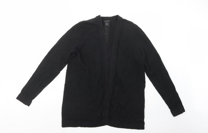 Ann Taylor Womens Black V-Neck Cotton Cardigan Jumper Size M