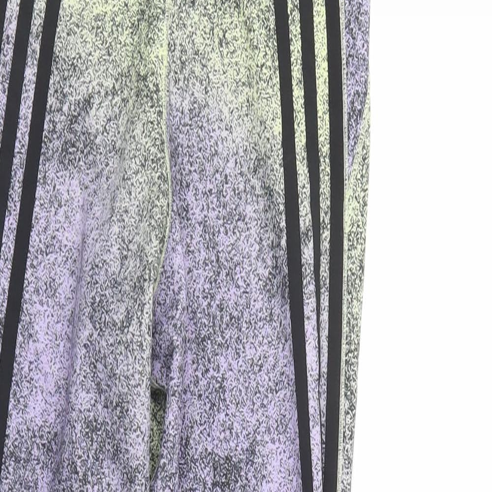 adidas Womens Multicoloured  Polyester Compression Leggings Size 6 L27 in Regular