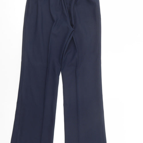 Marks and Spencer Girls Blue  Polyester Dress Pants Trousers Size 14 Years  Regular Button - School Wear