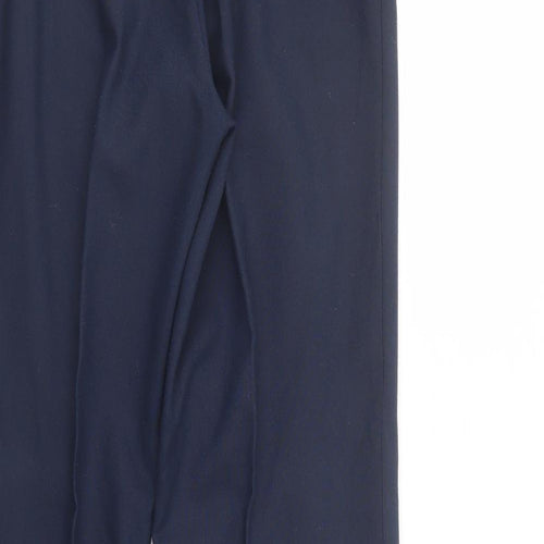 Marks and Spencer Girls Blue  Polyester Dress Pants Trousers Size 14 Years  Regular Button - School Wear