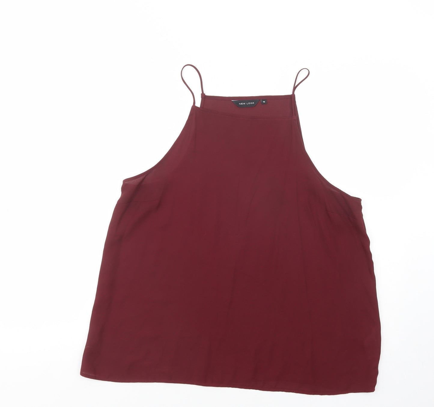 New Look Womens Purple  Polyester Camisole Blouse Size 16 Square Neck