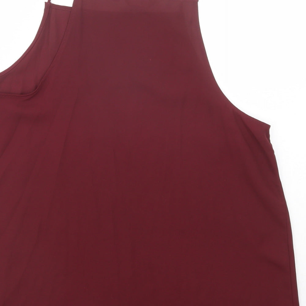New Look Womens Purple  Polyester Camisole Blouse Size 16 Square Neck