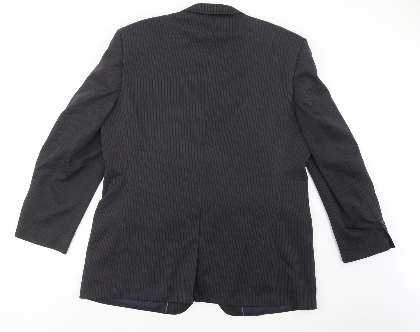 F&F Mens Black Striped  Jacket Blazer Size 46  Button