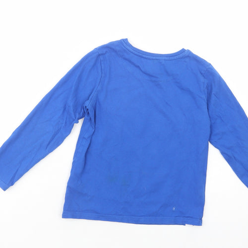 Marks and Spencer Boys Blue  Cotton Pullover T-Shirt Size 5-6 Years Crew Neck Pullover - Lego