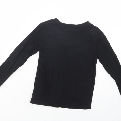 H&M Boys Black  Cotton Pullover T-Shirt Size 4-5 Years Crew Neck Pullover - Lego