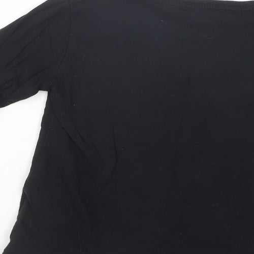 H&M Boys Black  Cotton Pullover T-Shirt Size 4-5 Years Crew Neck Pullover - Lego