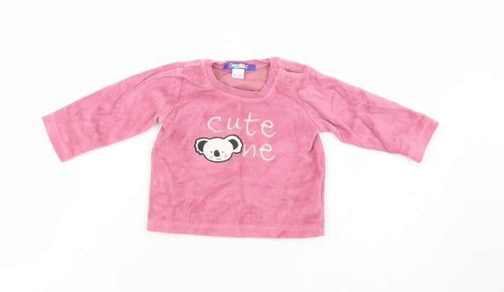 Lupilu Baby Pink  Cotton Pullover Jumper Size 3-6 Months  Snap - Cute