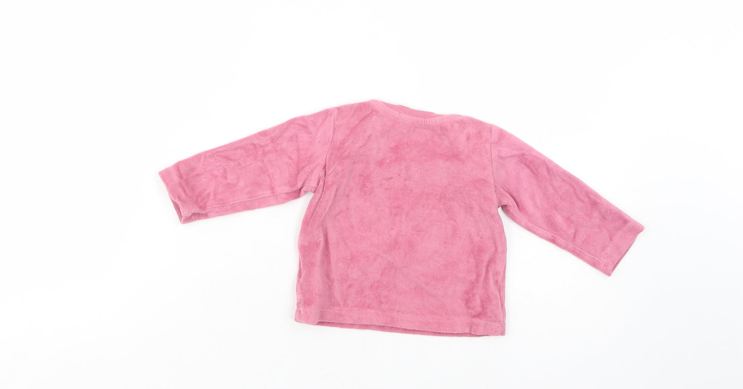 Lupilu Baby Pink  Cotton Pullover Jumper Size 3-6 Months  Snap - Cute