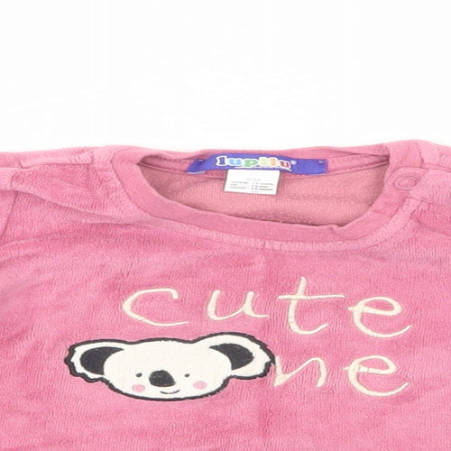 Lupilu Baby Pink  Cotton Pullover Jumper Size 3-6 Months  Snap - Cute