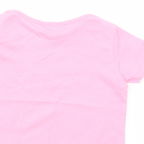 M&Co Baby Pink  Cotton Pullover T-Shirt Size 3-6 Months Crew Neck Pullover - Lovely