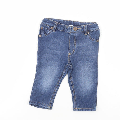 H&M Baby Blue  Cotton Jogger Jeans Size 3-6 Months  Button
