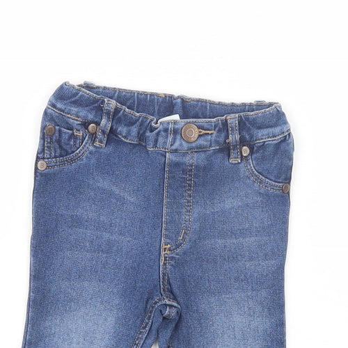 H&M Baby Blue  Cotton Jogger Jeans Size 3-6 Months  Button