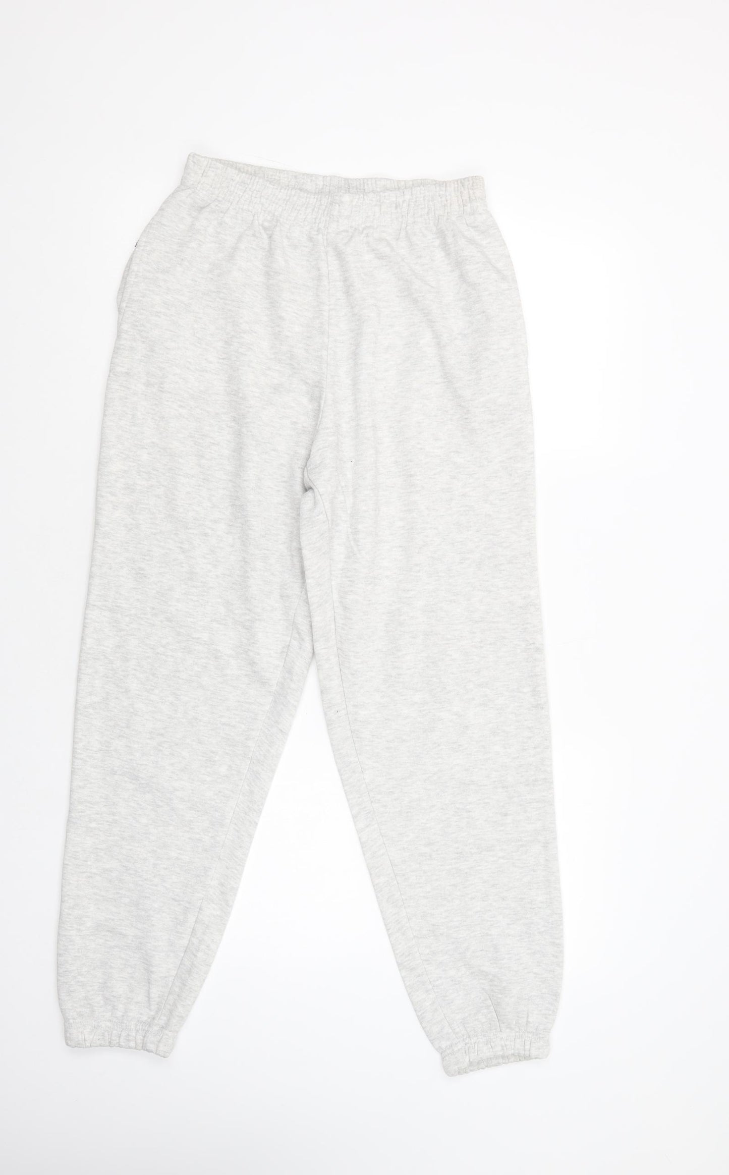 New Look Womens Grey  Cotton Jogger Trousers Size 10 L29 in Regular