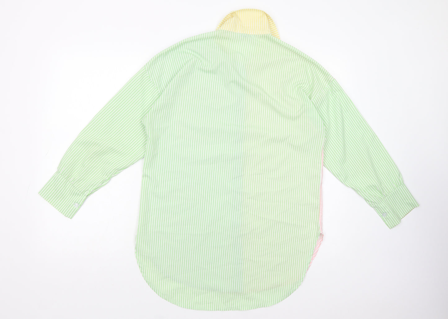 Vivichi Womens Multicoloured Striped Polyester Tunic Button-Up Size M Collared