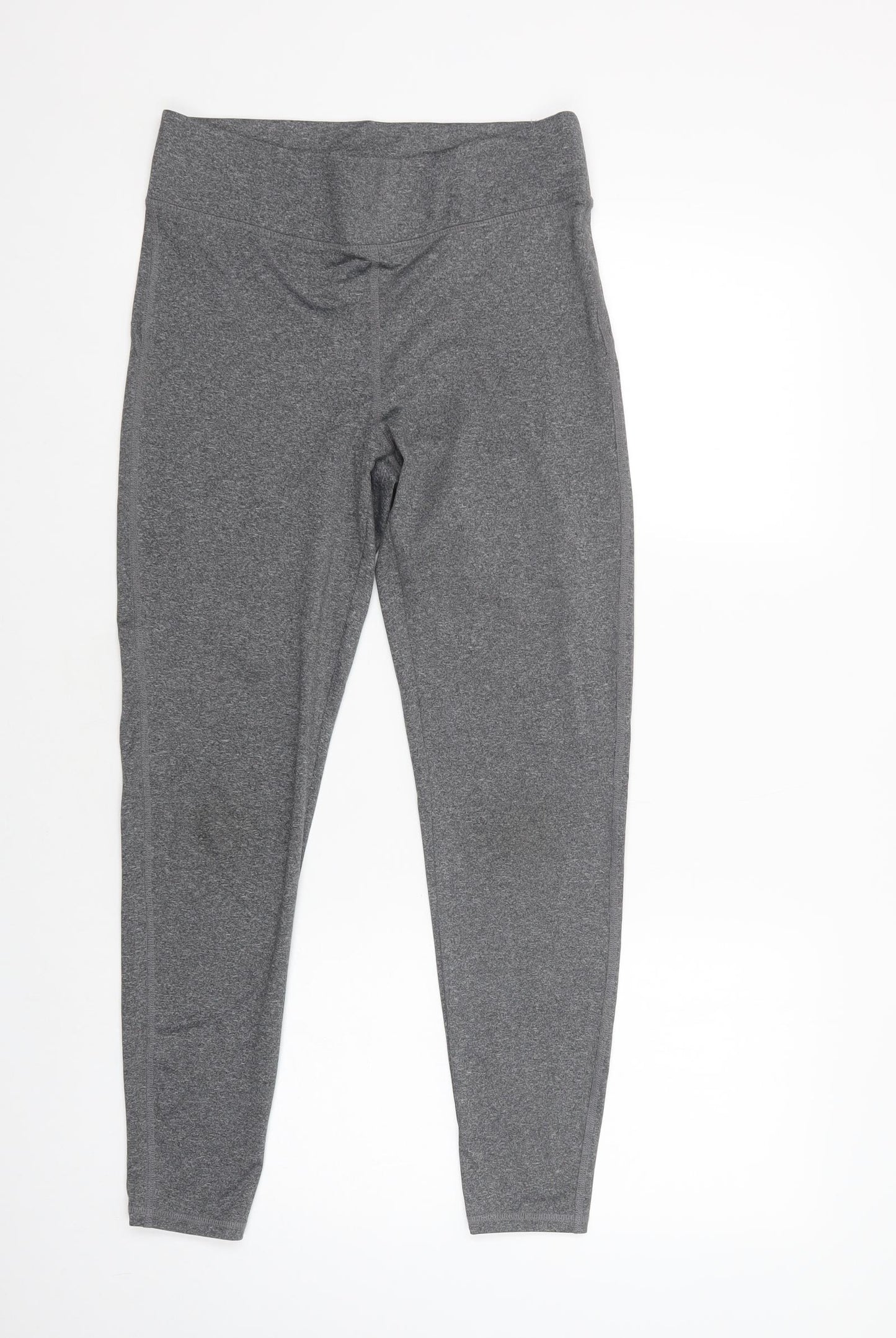 F&F Womens Grey  Polyester Compression Leggings Size 12 L28 in Regular