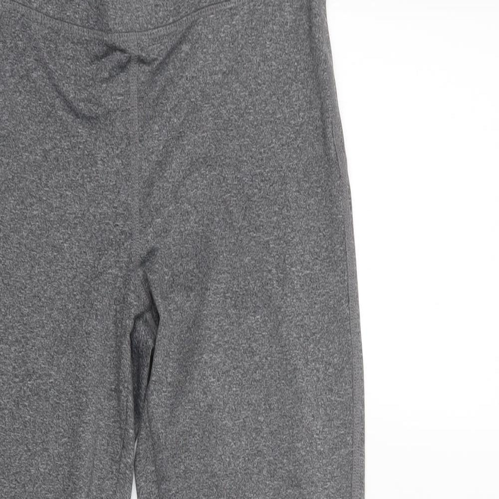 F&F Womens Grey  Polyester Compression Leggings Size 12 L28 in Regular