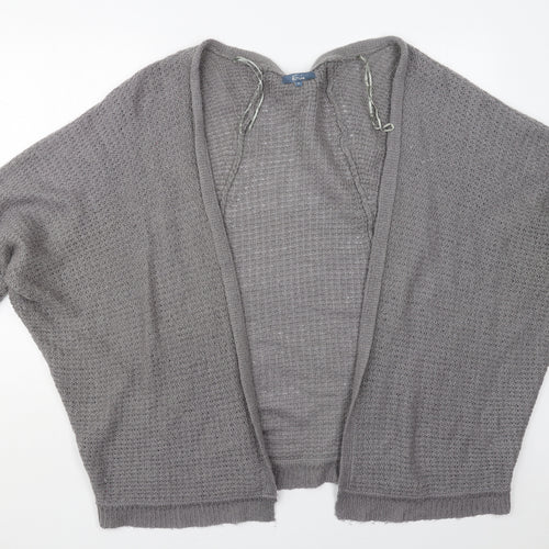 Evie Womens Grey V-Neck  Acrylic Cardigan Jumper Size 18