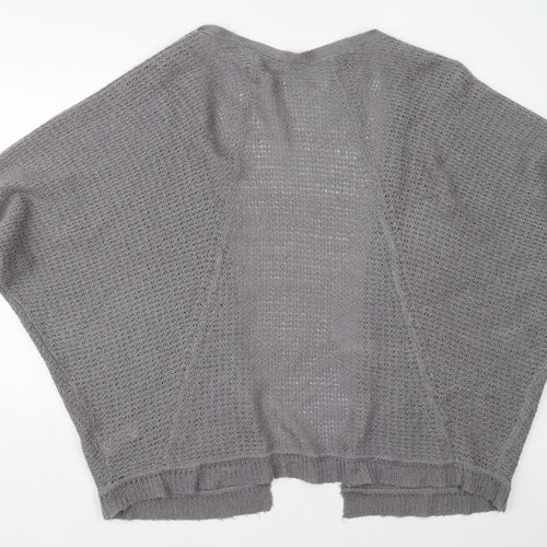 Evie Womens Grey V-Neck  Acrylic Cardigan Jumper Size 18