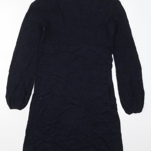 Oasis Womens Blue  Cotton Jumper Dress  Size XS  Round Neck Pullover