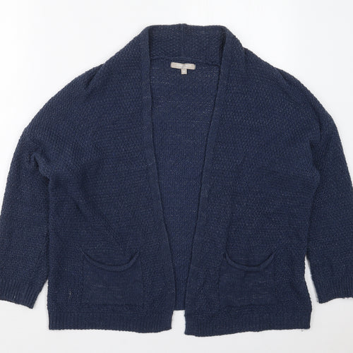 Carina Ricci Womens Blue V-Neck  Acrylic Cardigan Jumper Size M