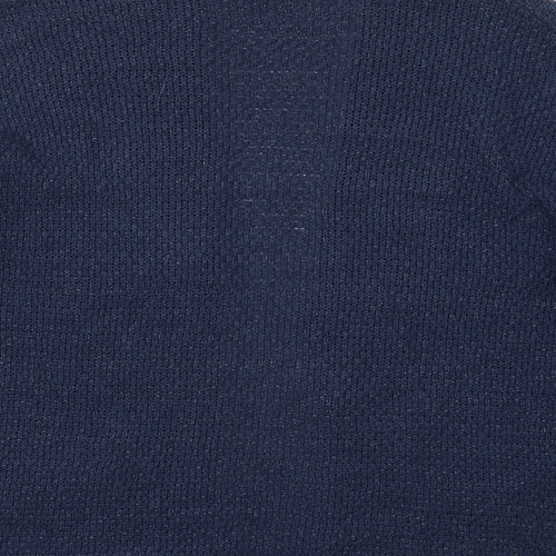 Carina Ricci Womens Blue V-Neck  Acrylic Cardigan Jumper Size M