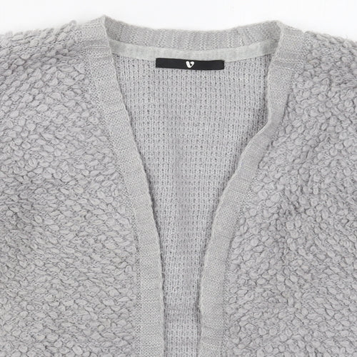 Very Womens Grey V-Neck  Acrylic Cardigan Jumper Size 12