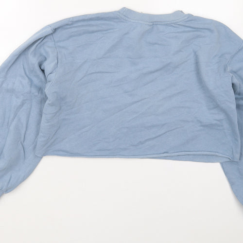 H&M Womens Blue  Cotton Pullover Sweatshirt Size S  Pullover