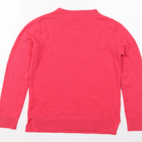 Marks and Spencer Womens Pink Cowl Neck  Acrylic Pullover Jumper Size 10