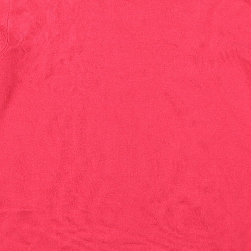 Marks and Spencer Womens Pink Cowl Neck  Acrylic Pullover Jumper Size 10