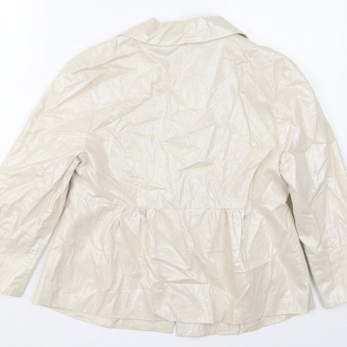Papaya Womens Beige   Jacket  Size 10  Button