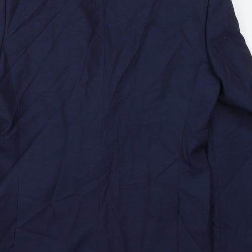 Marks and Spencer Mens Blue  Wool Jacket Suit Jacket Size 38