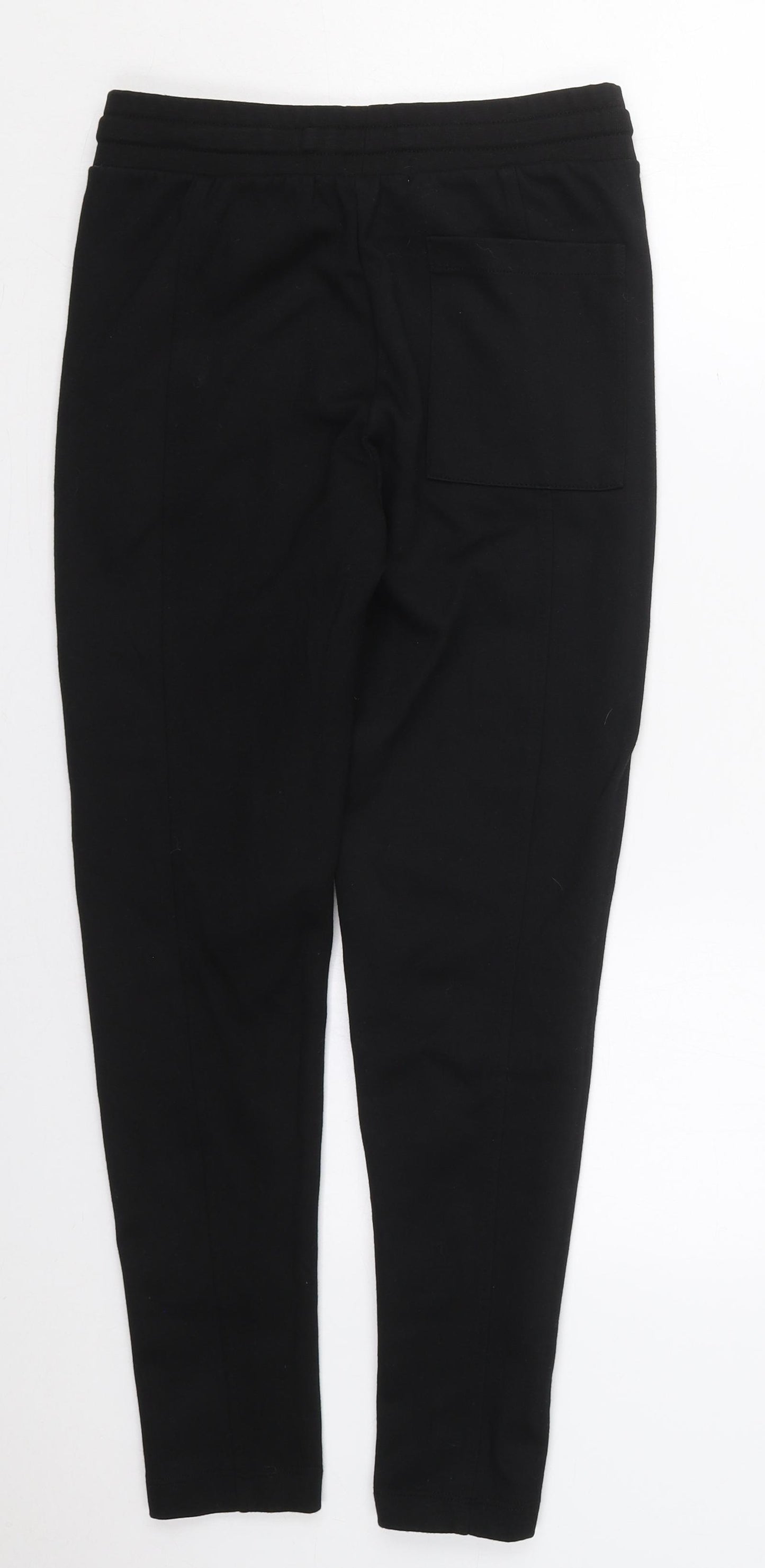 Zara Womens Black  Cotton Sweatpants Trousers Size S L26 in Regular Drawstring