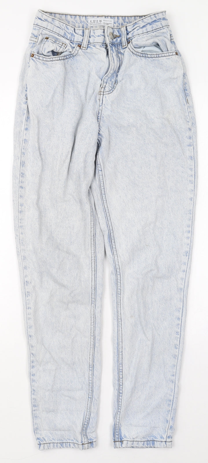 Denim Co Womens Blue  Cotton Mom Jeans Size 4 L29 in Regular Button
