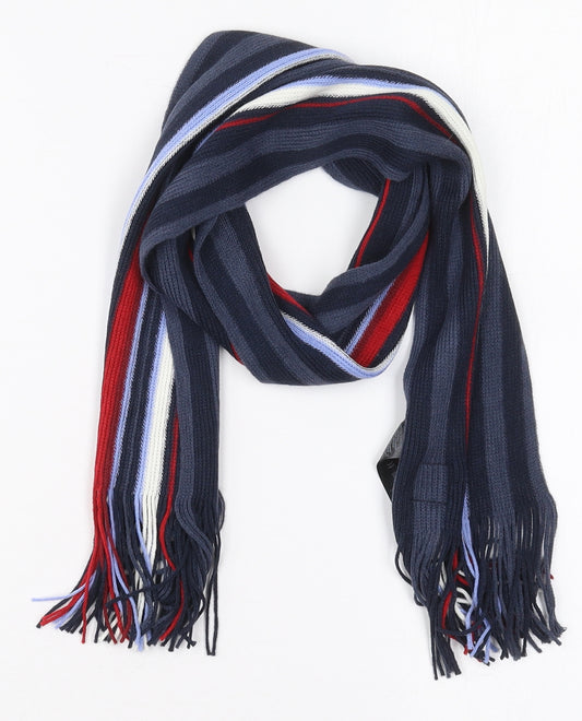 Debenhams Boys Blue Striped Acrylic Scarf  One Size