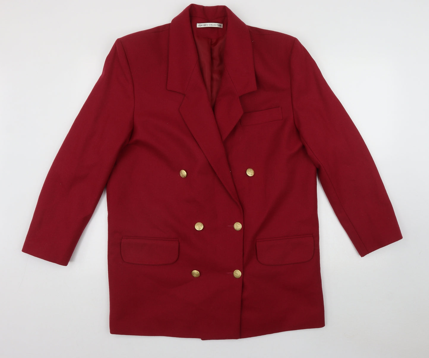 Classic Collection Womens Red   Jacket Blazer Size 14