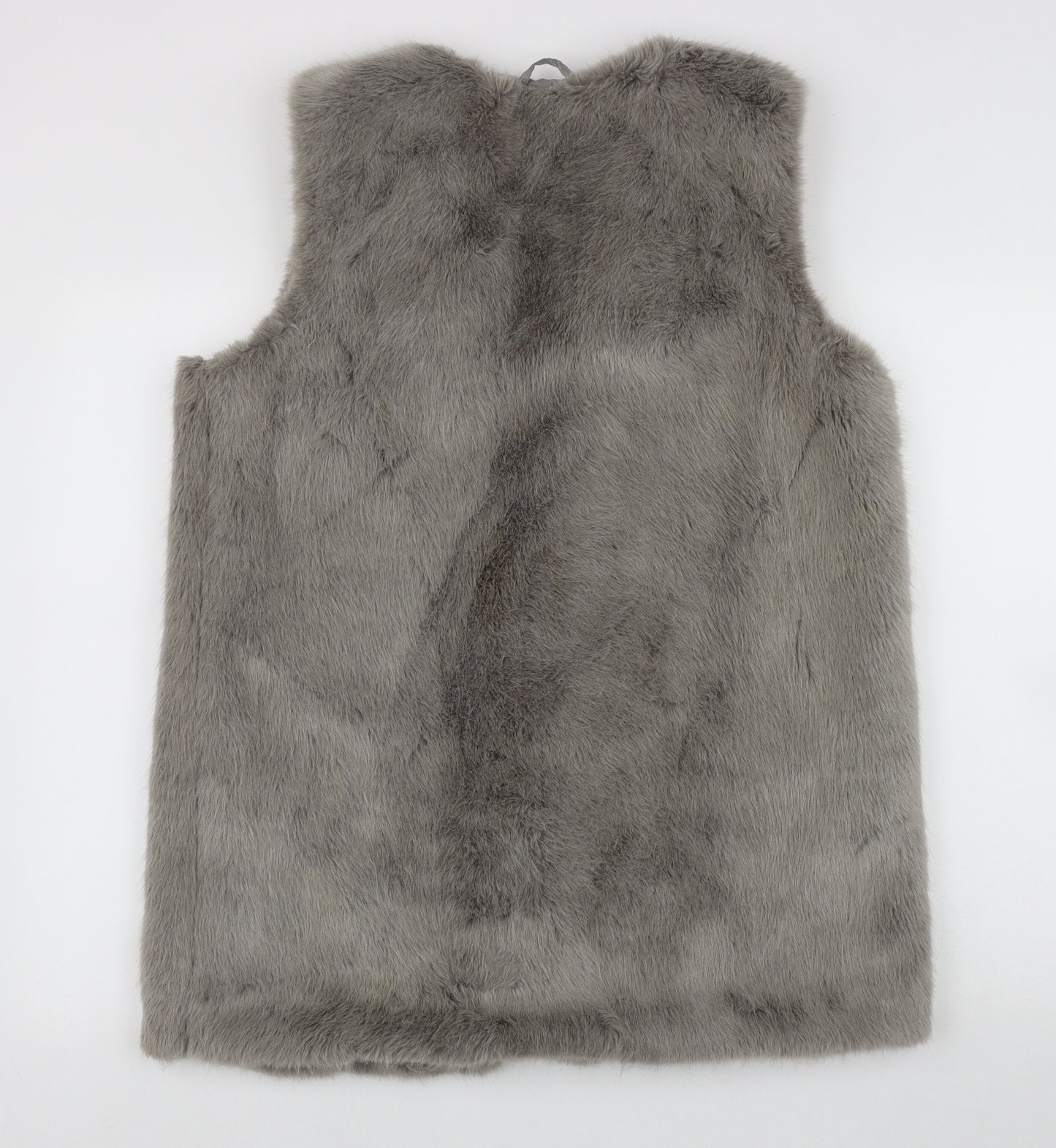 New Look Womens Grey   Gilet Jacket Size 14   - Faux Fur Gilet