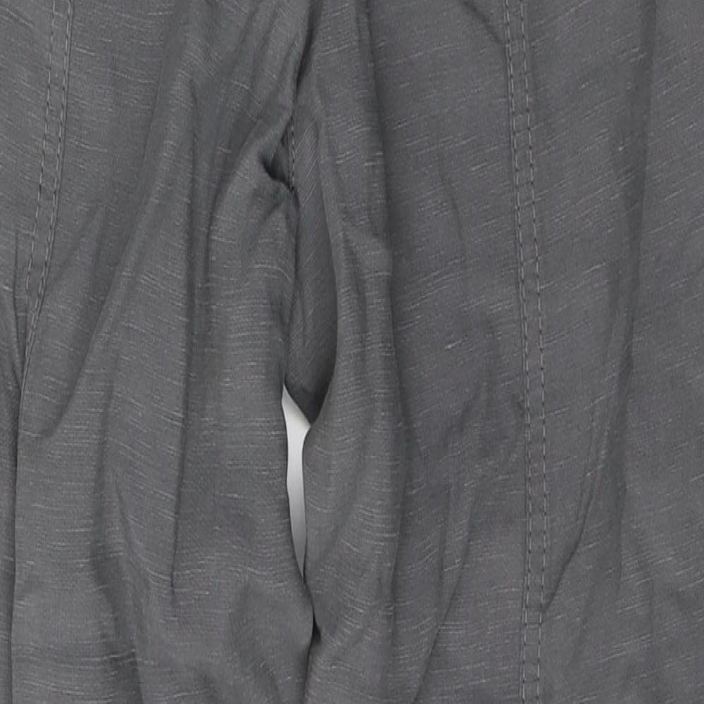 NEXT Womens Grey  Lyocell Trousers  Size 6 L28 in Regular Tie