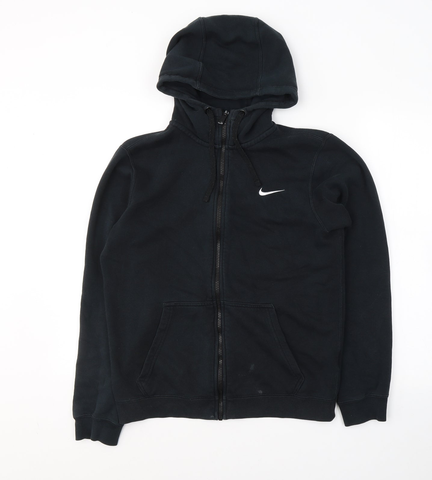 Nike Mens Black  Cotton Full Zip Hoodie Size S