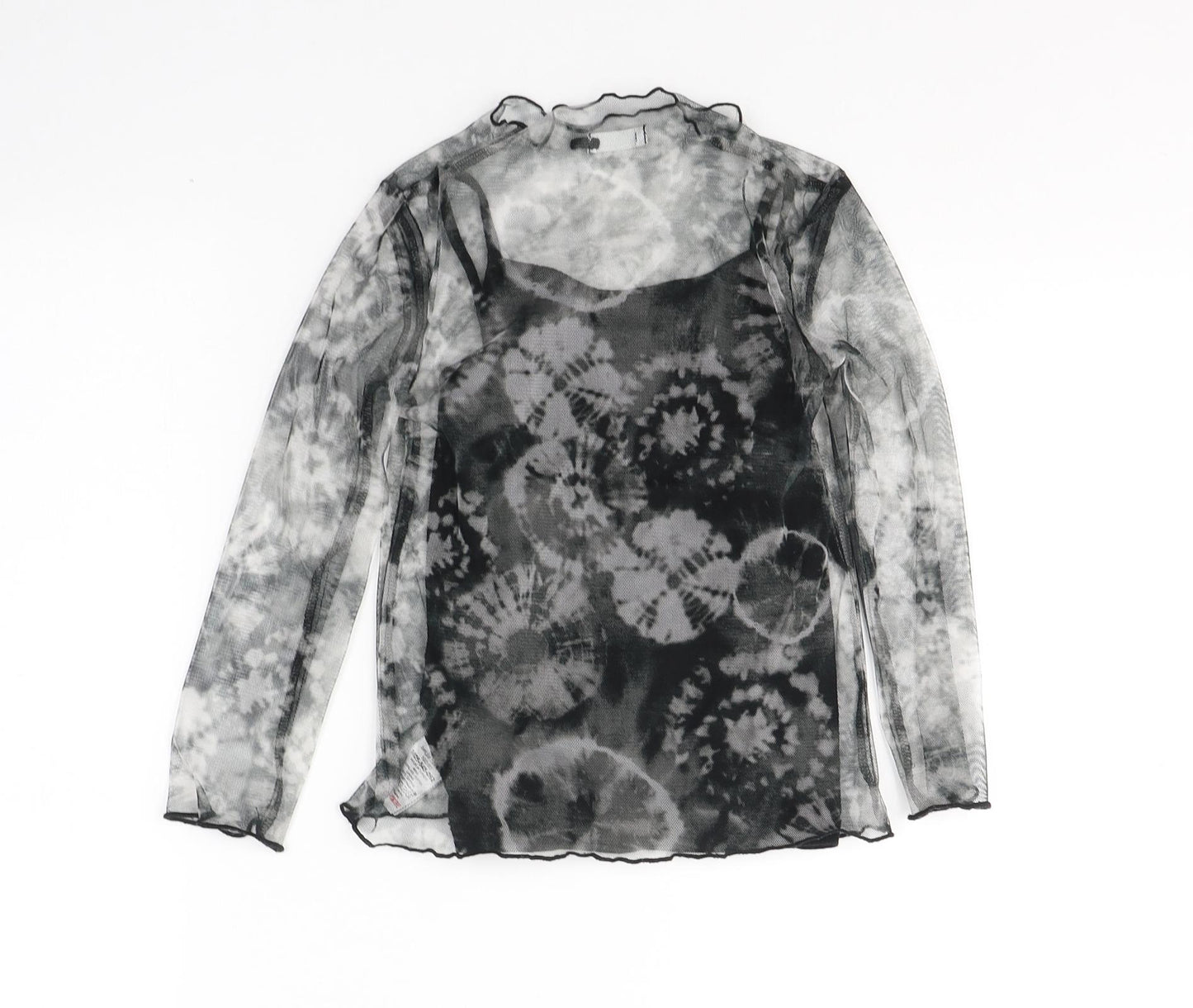 NEXT Girls Black  Polyester Basic Blouse Size 4 Years Round Neck Pullover