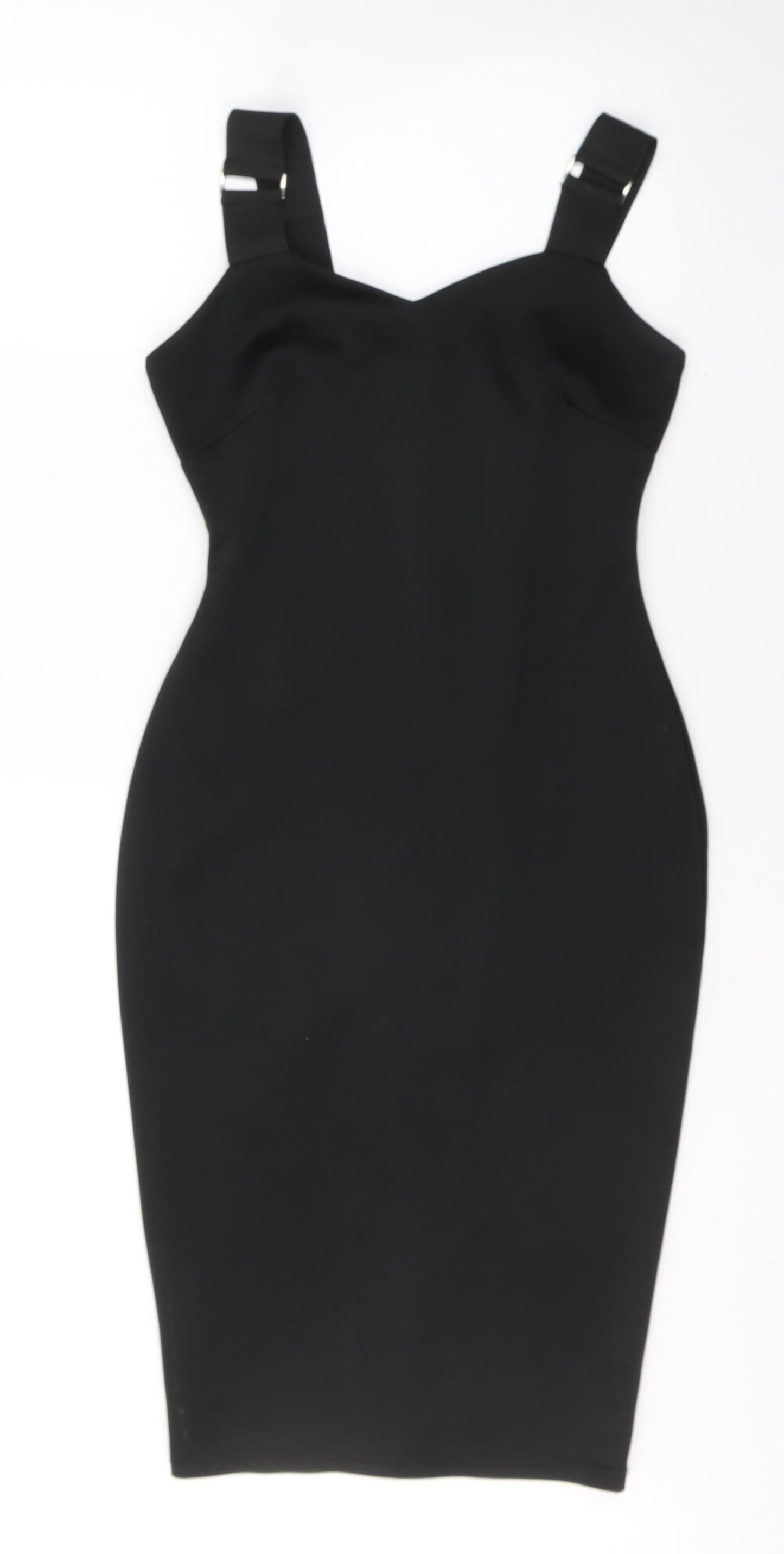 AX Paris Womens Black  Polyester Pencil Dress  Size 8  Sweetheart Zip
