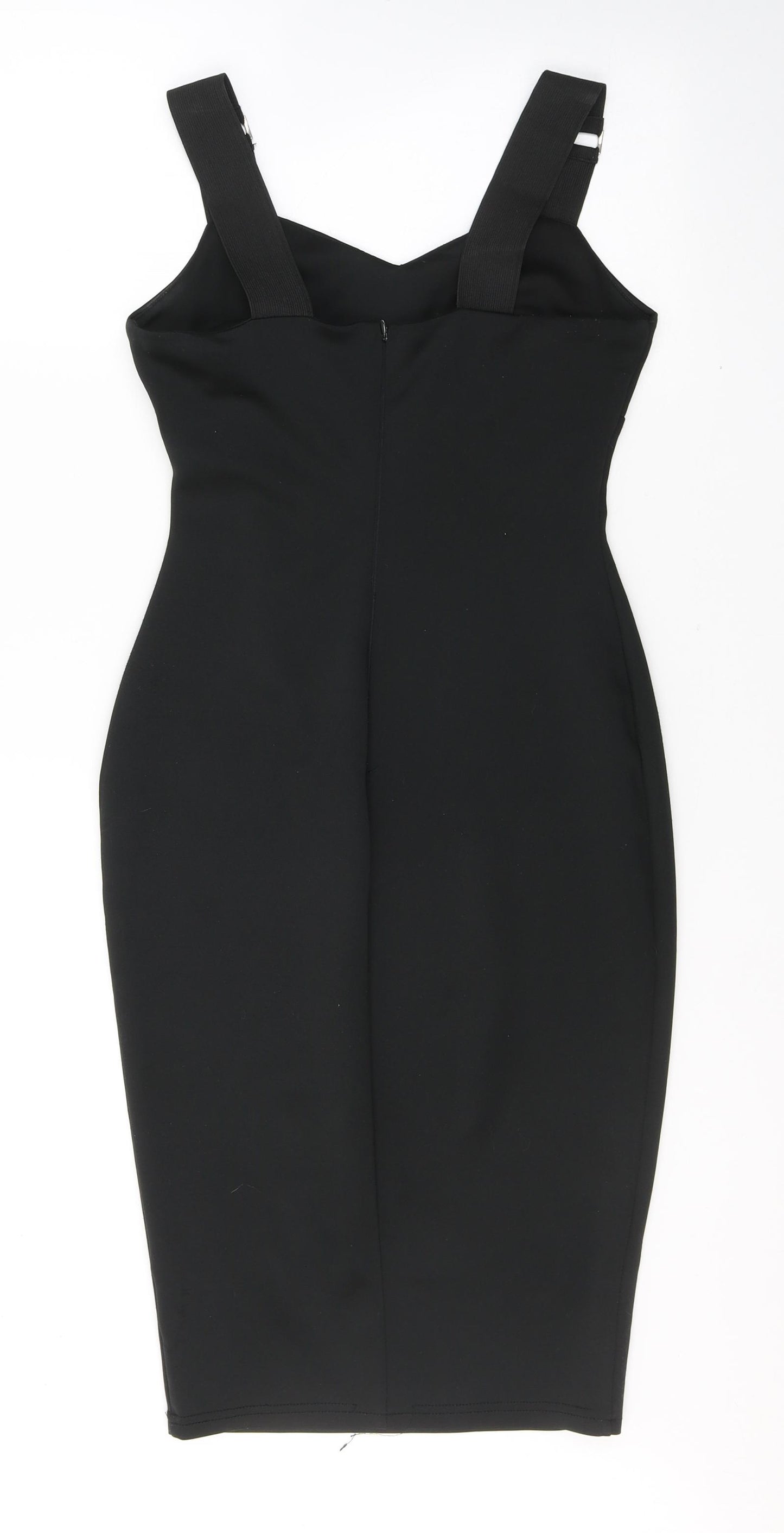 AX Paris Womens Black  Polyester Pencil Dress  Size 8  Sweetheart Zip