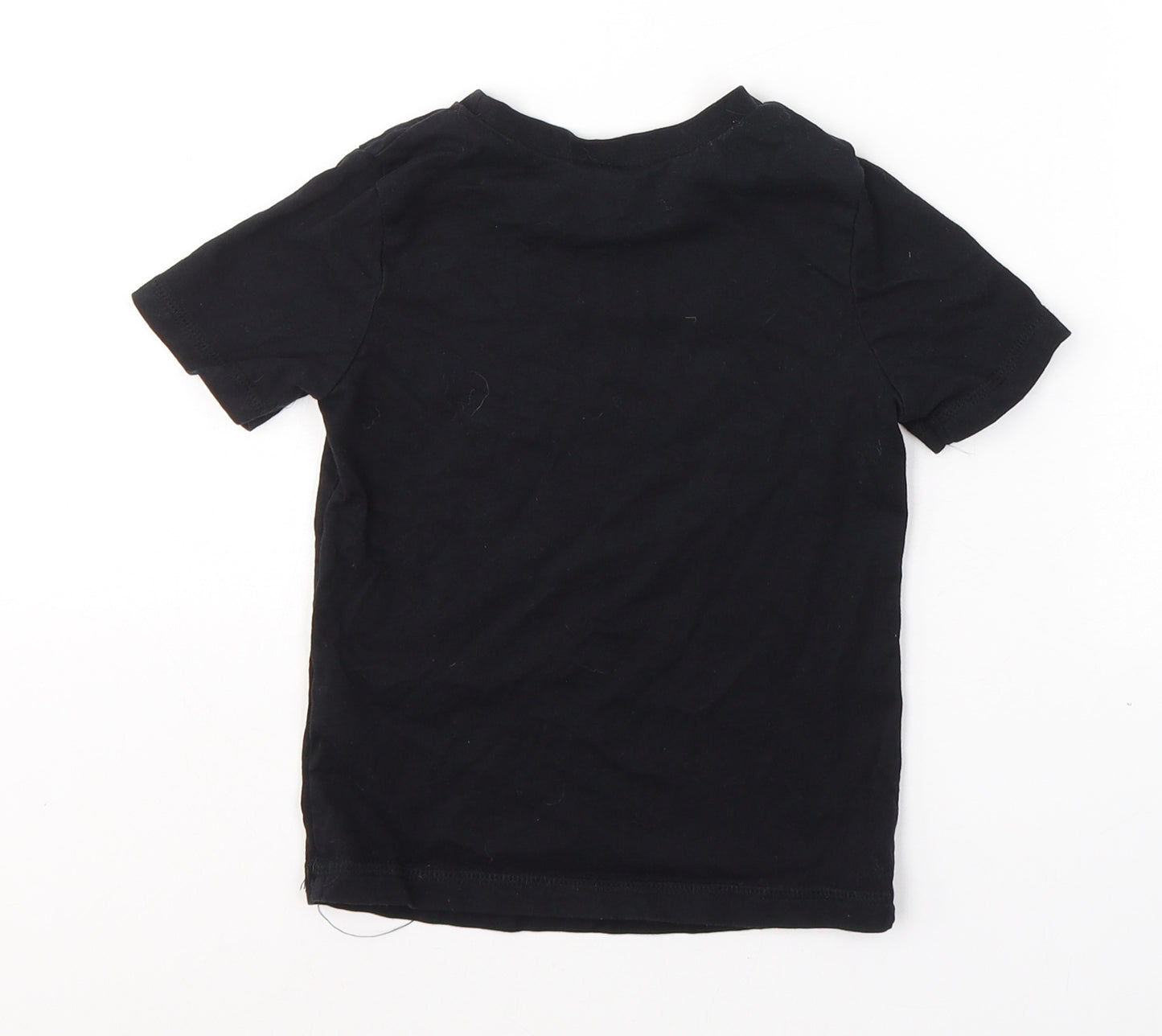 George Boys Black  Cotton Basic T-Shirt Size 2-3 Years Round Neck Pullover - Cool Bro