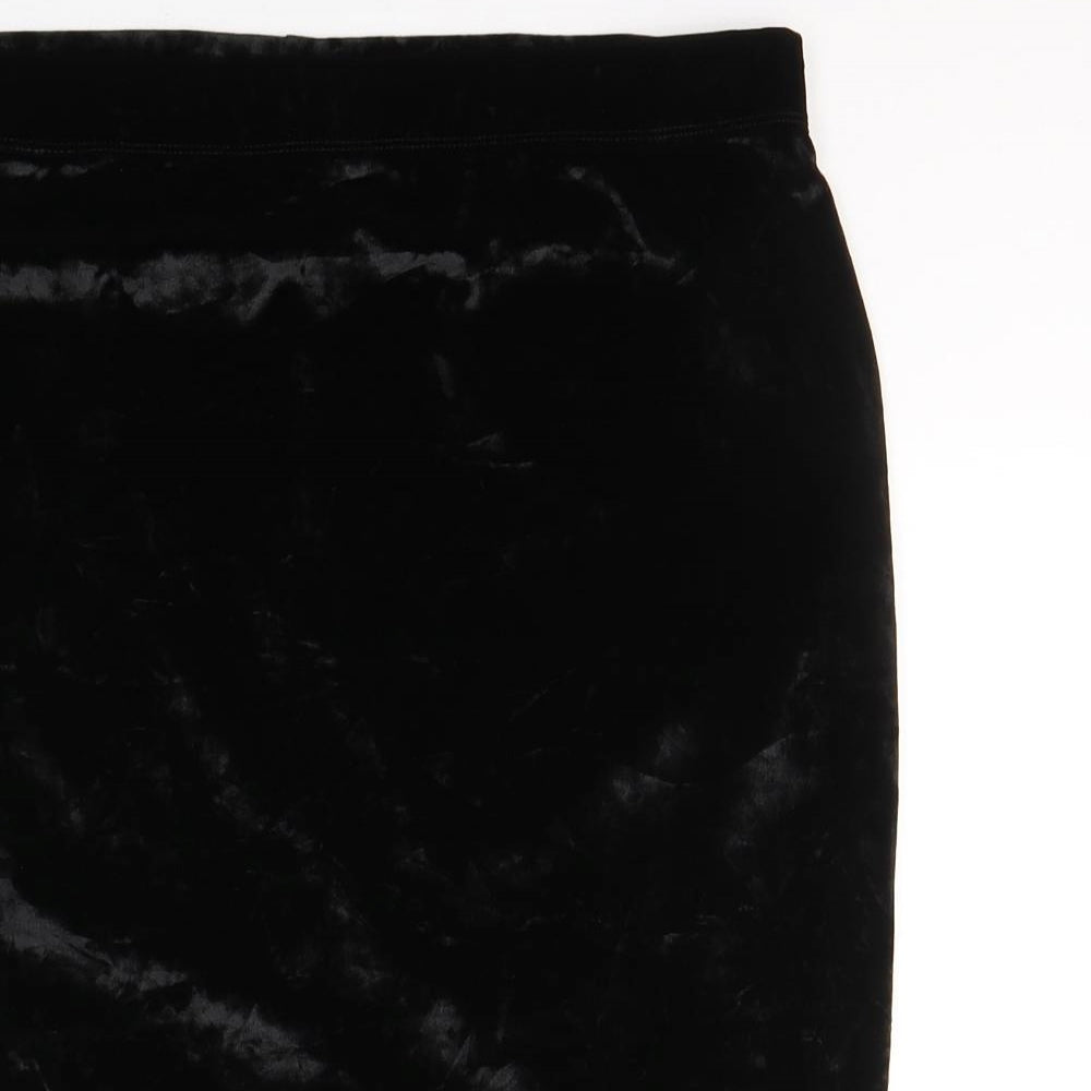 Urban renewal Womens Black  Polyacrylate Fibre A-Line Skirt Size 32 in